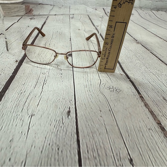 vtg Versace Women\'s Glasses frames only in case designer rose gold color main image 5